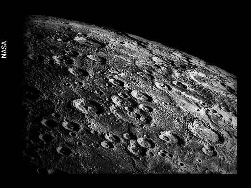 The surface of planet Mercury