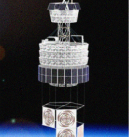 A rendering of the Payload for Ultrahigh Energy Observations (PUEO), which is a NASA Long Duration Balloon payload that will launch in 2025 and search for ultra-high energy astrophysical neutrinos.