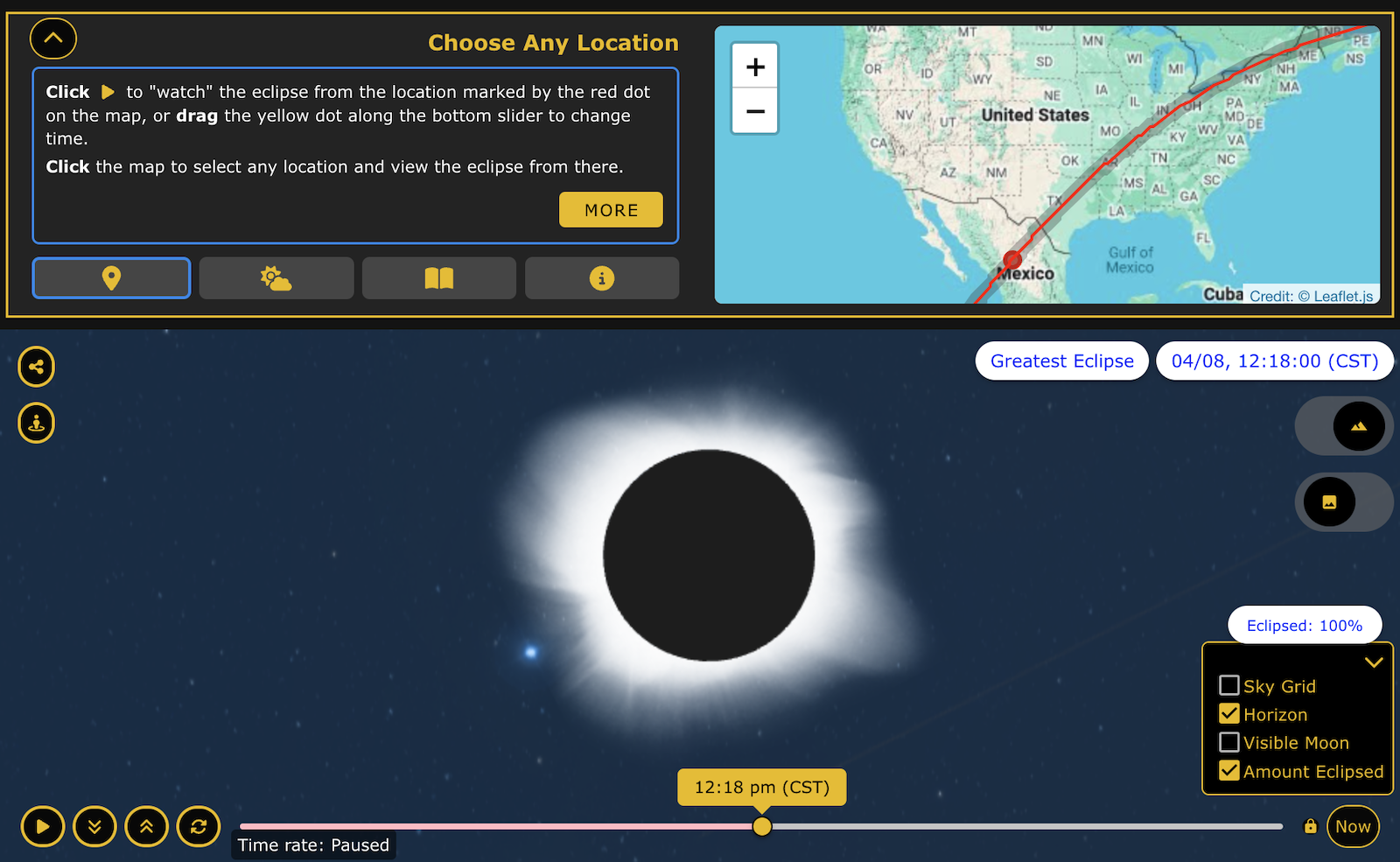 Solar Eclipse 2024 Data Story