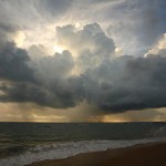 Photo of a storm over the ocean