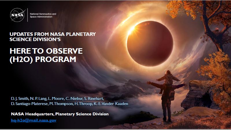 Cover slide showing text and illustration of adult with child on shoulders, both have arms outstretched in silhouette with eclipse in background