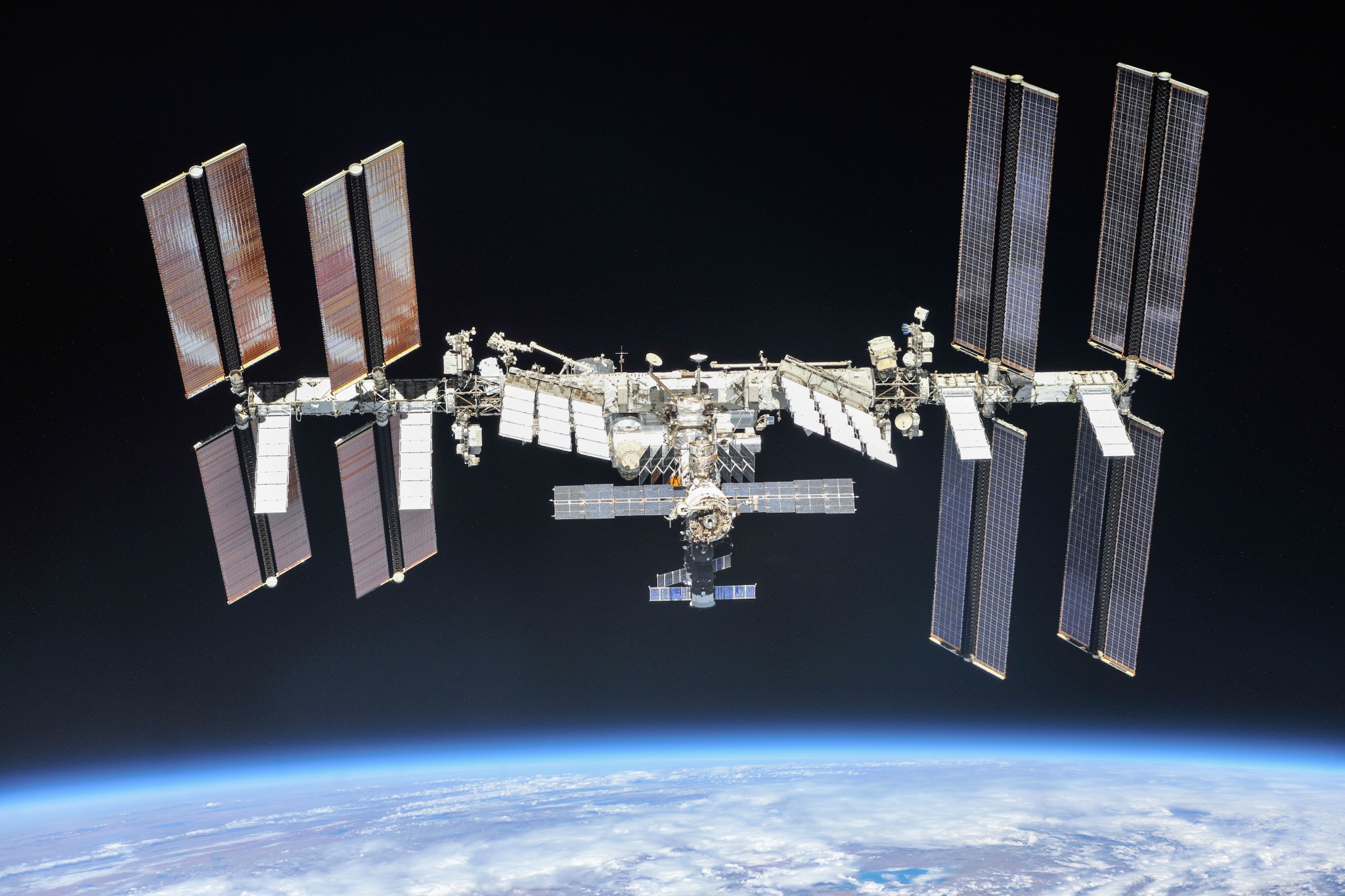 A photograph of the International Space Station.