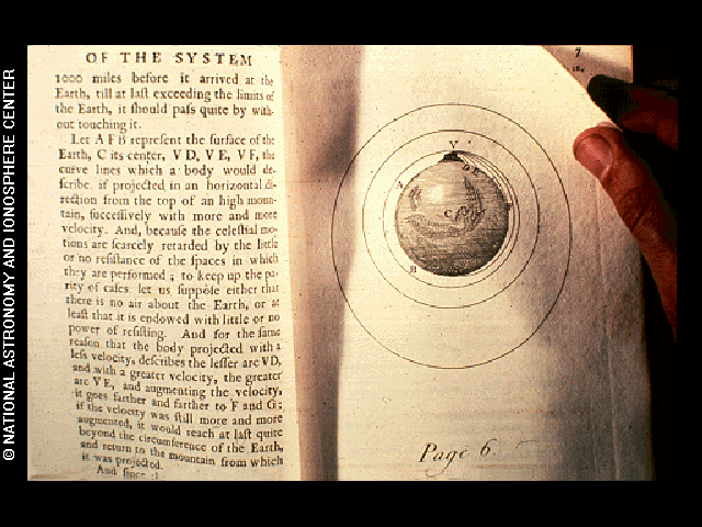 An open book with text and a diagram of a planet printed on its pages