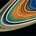 Enhanced color makes individual bands of rings stand out in comparison to one another.