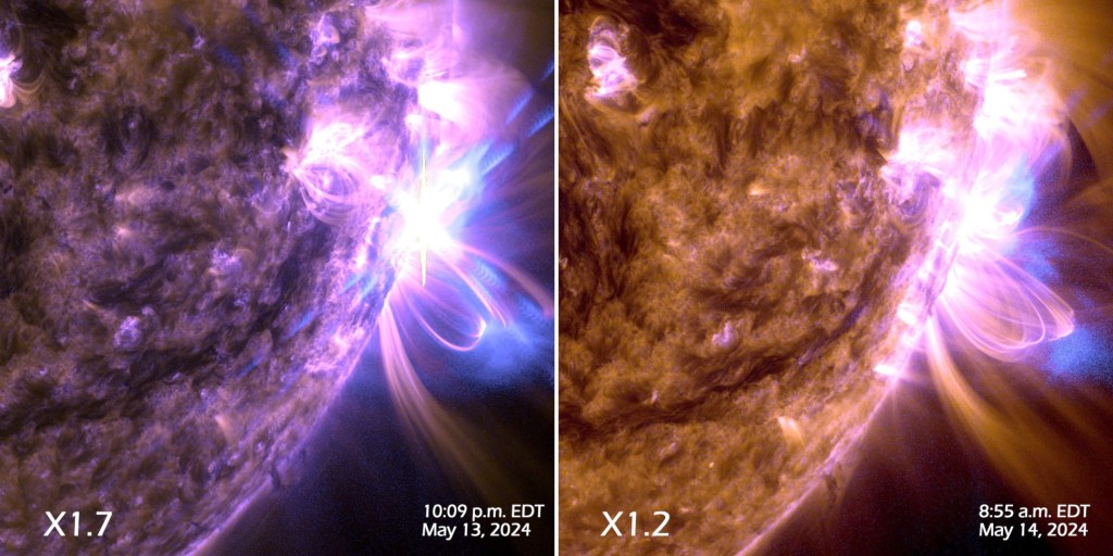 
			Sun Releases 2 Strong Solar Flares - NASA Science			
