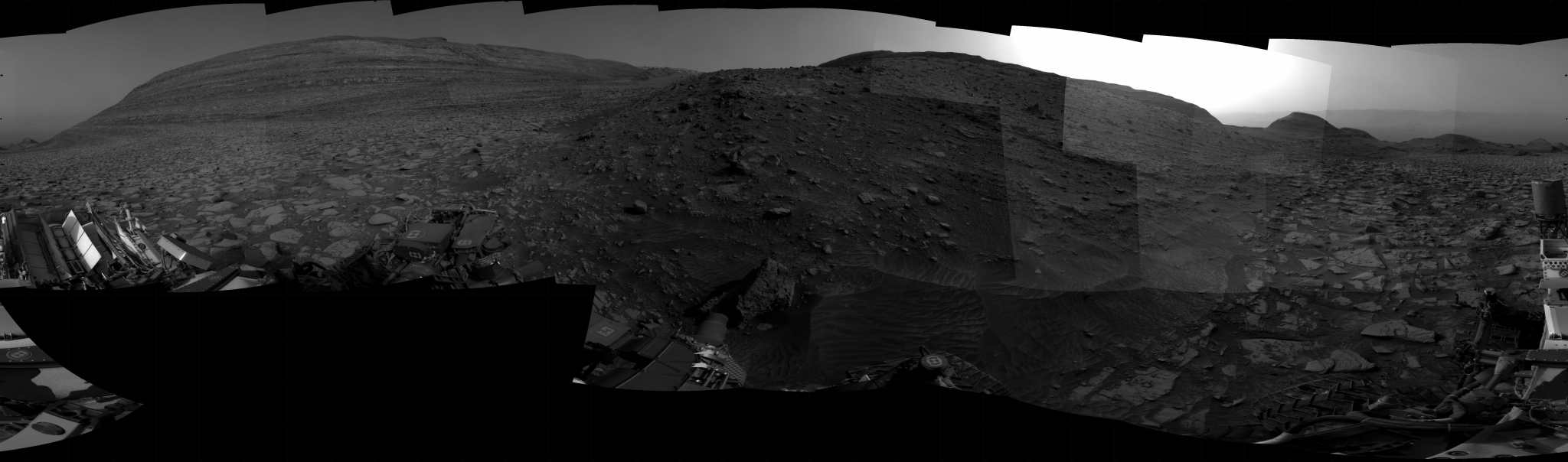 Curiosity took the images on April 26, 2024, Sol 4166 of the Mars Science Laboratory mission at drive 3182, site number 106. The local mean solar time for the image exposures was from 3 PM to 4 PM. 