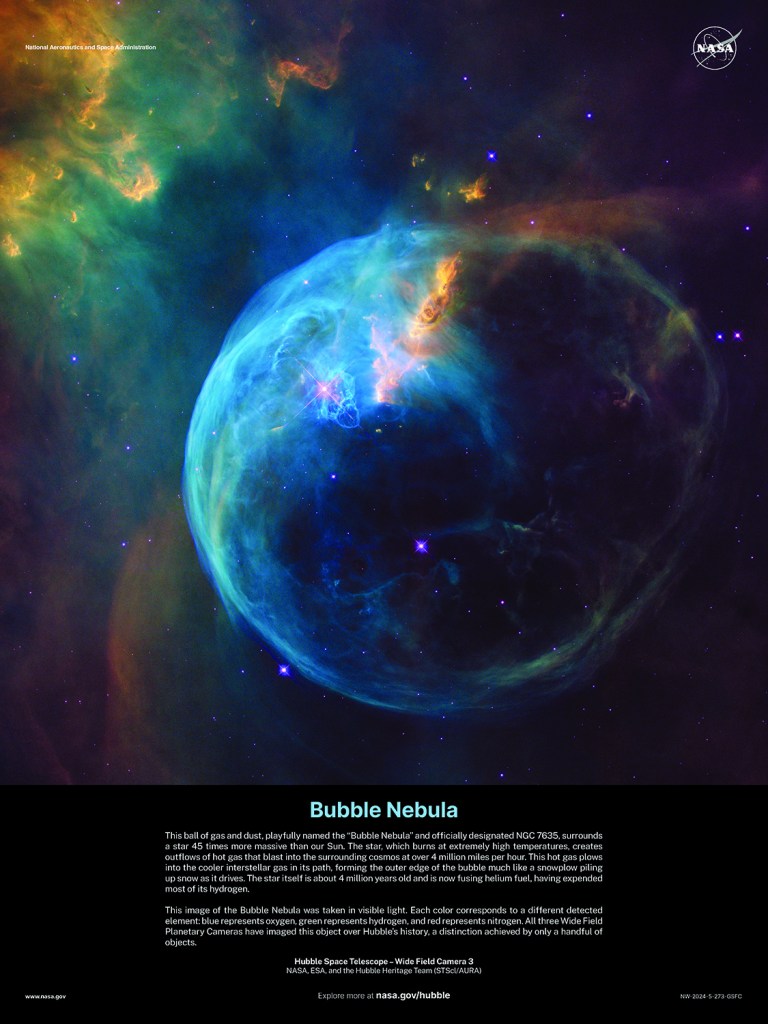 Thumbnail graphic for the Bubble Nebula Hubble poster.