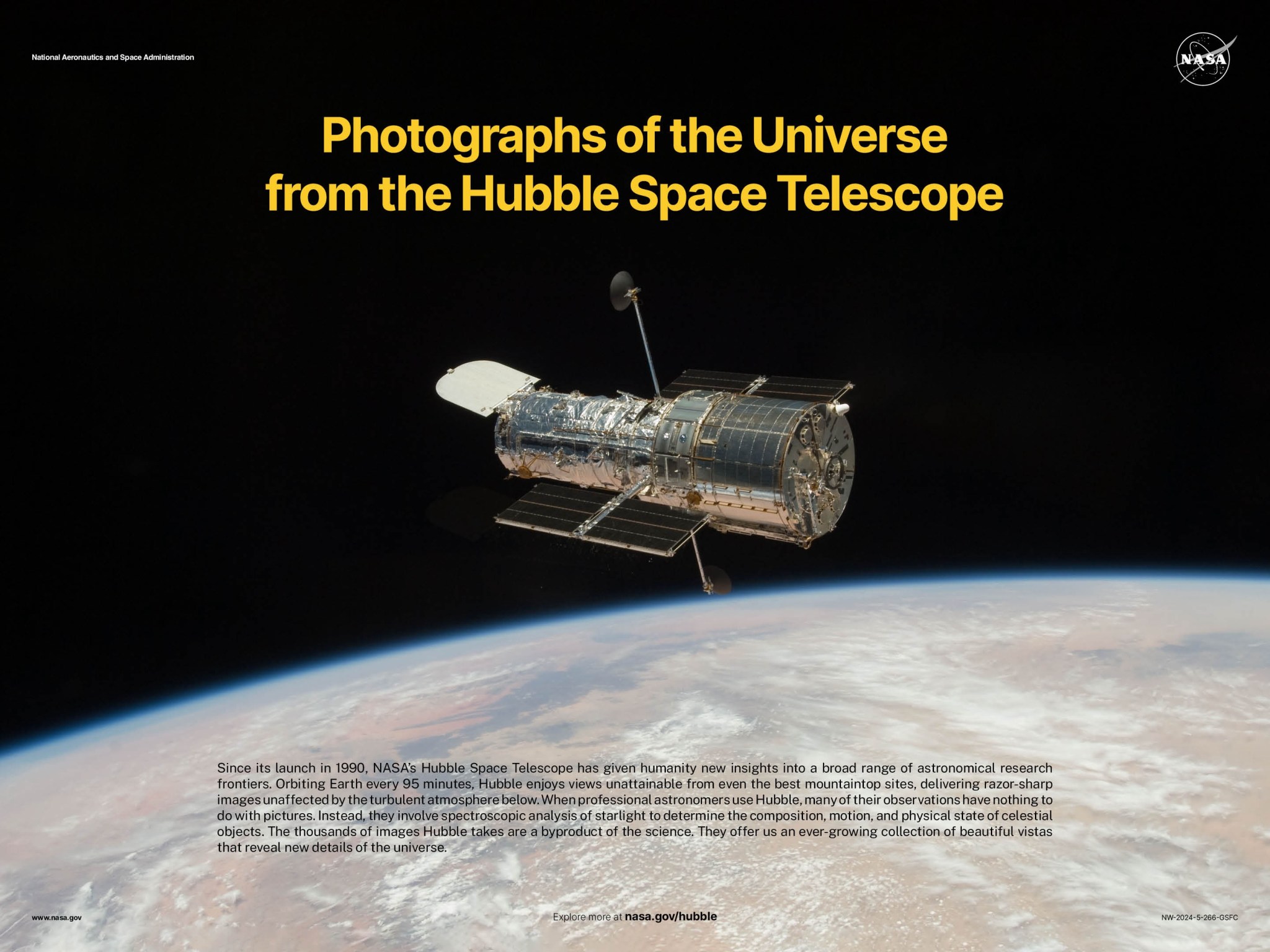 Photographs of the Universe from the Hubble Space Telescope