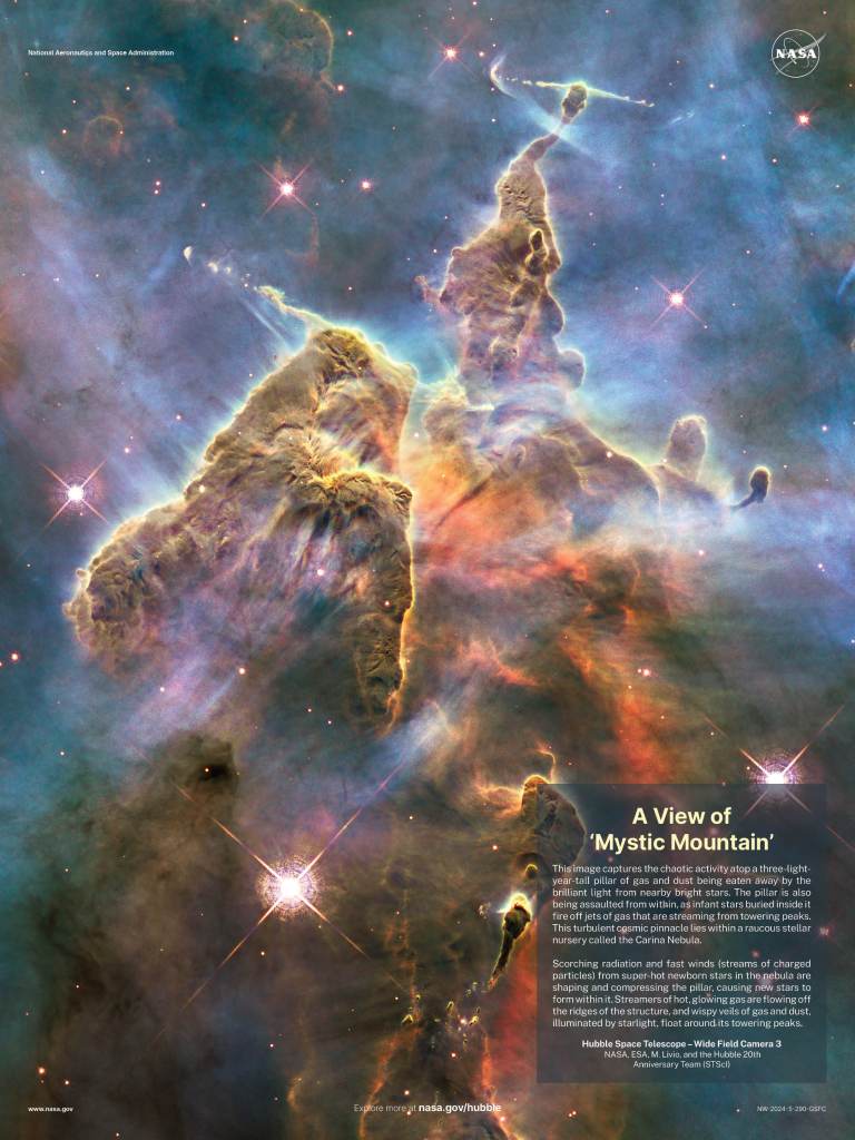 Hubble Poster 2024 - A View of ‘Mystic Mountain’