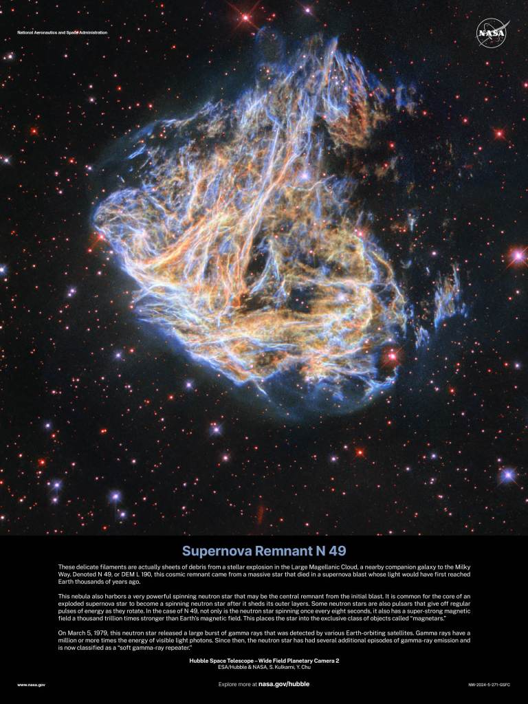 Hubble Poster 2024 - Supernova Remnant N 49