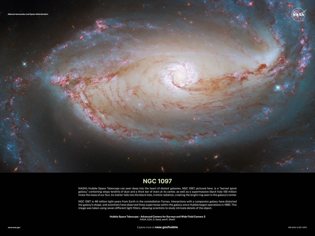 Hubble Poster 2024 - NGC 1097