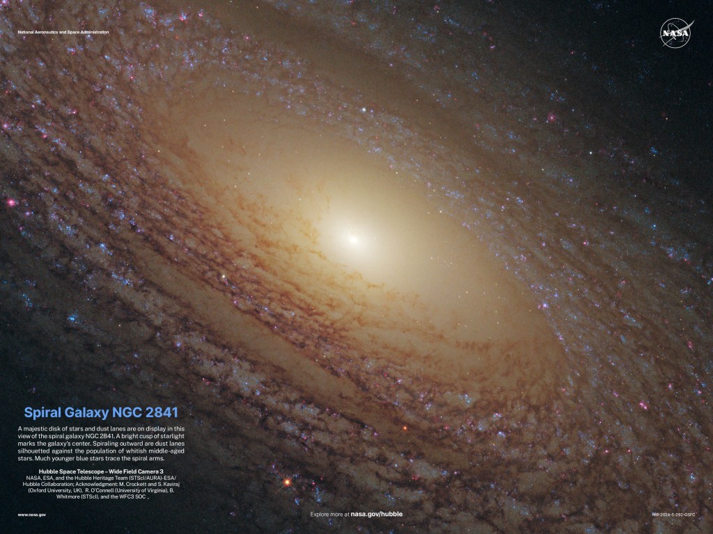 Hubble Poster 2024 - Spiral Galaxy NGC 2841