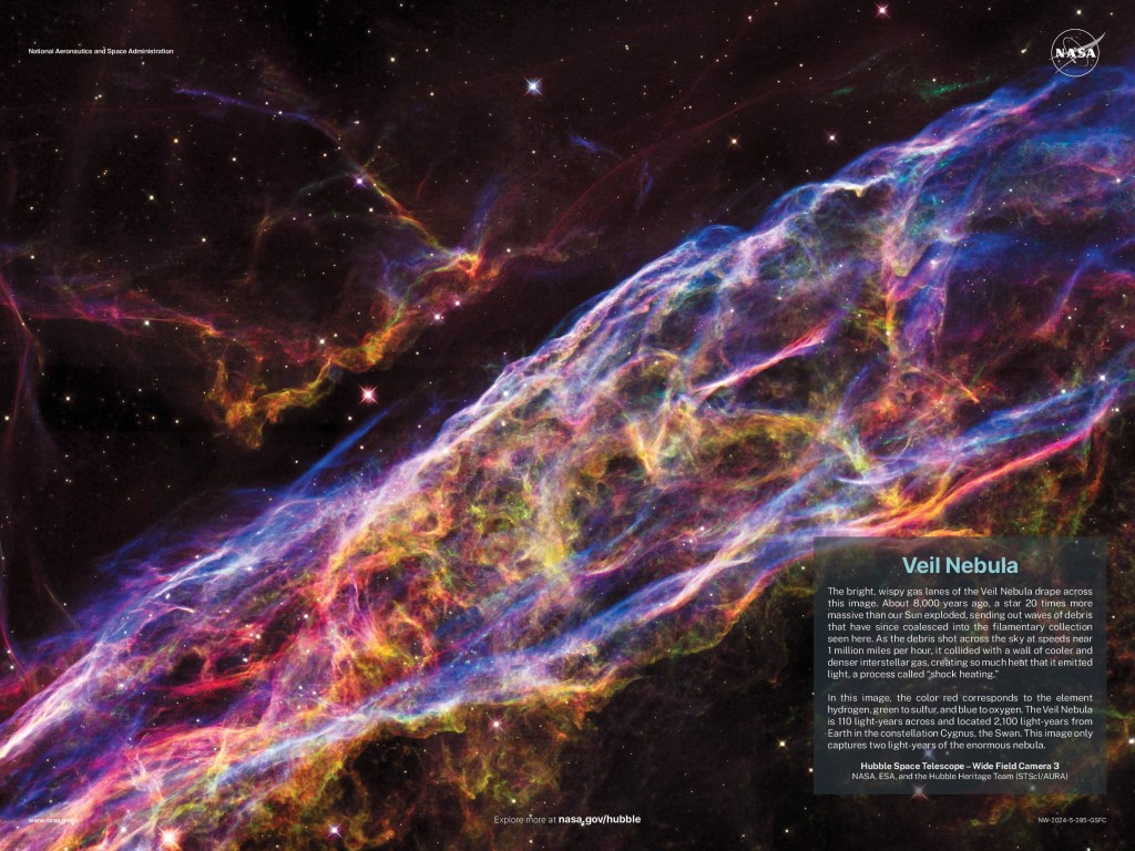 Hubble Poster 2024 - Veil Nebula