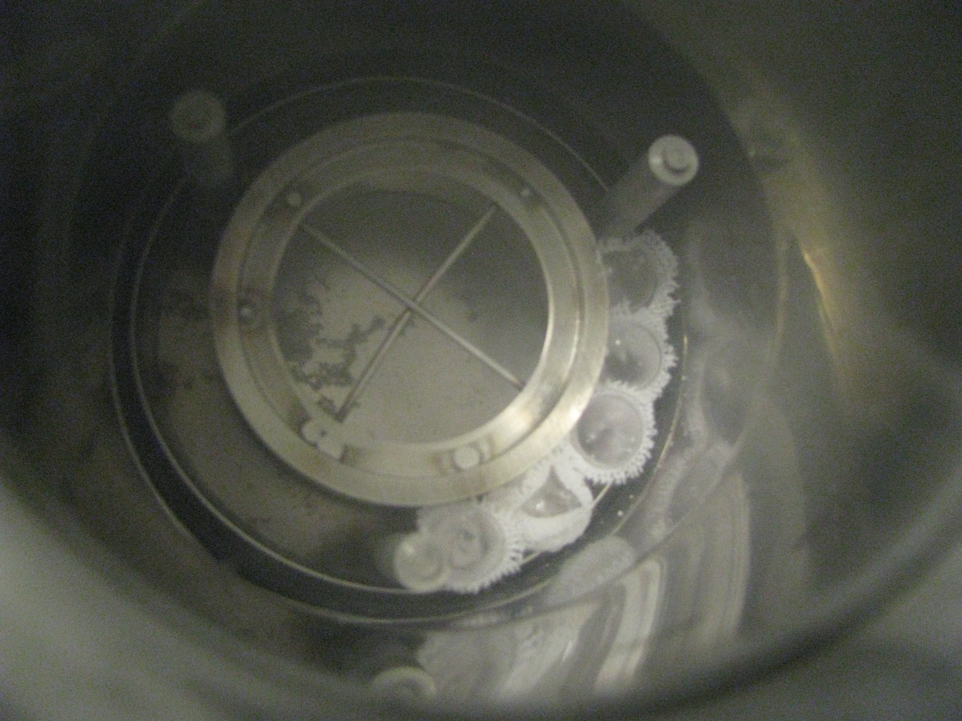 Image showing samples loaded in a dewar before being chilled with liquid nitrogen.