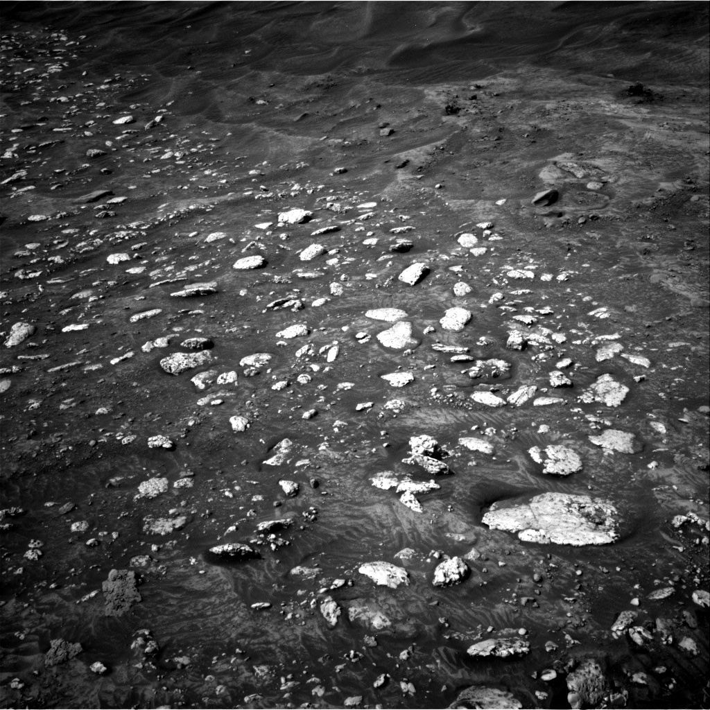 There are many whiteish rocks in the area that lately attracted the team’s special interest, as this image, taken by Right Navigation Camera onboard NASA's Mars rover Curiosity on Sol 4217 (2024-06-17 02:10:34 UTC) shows.