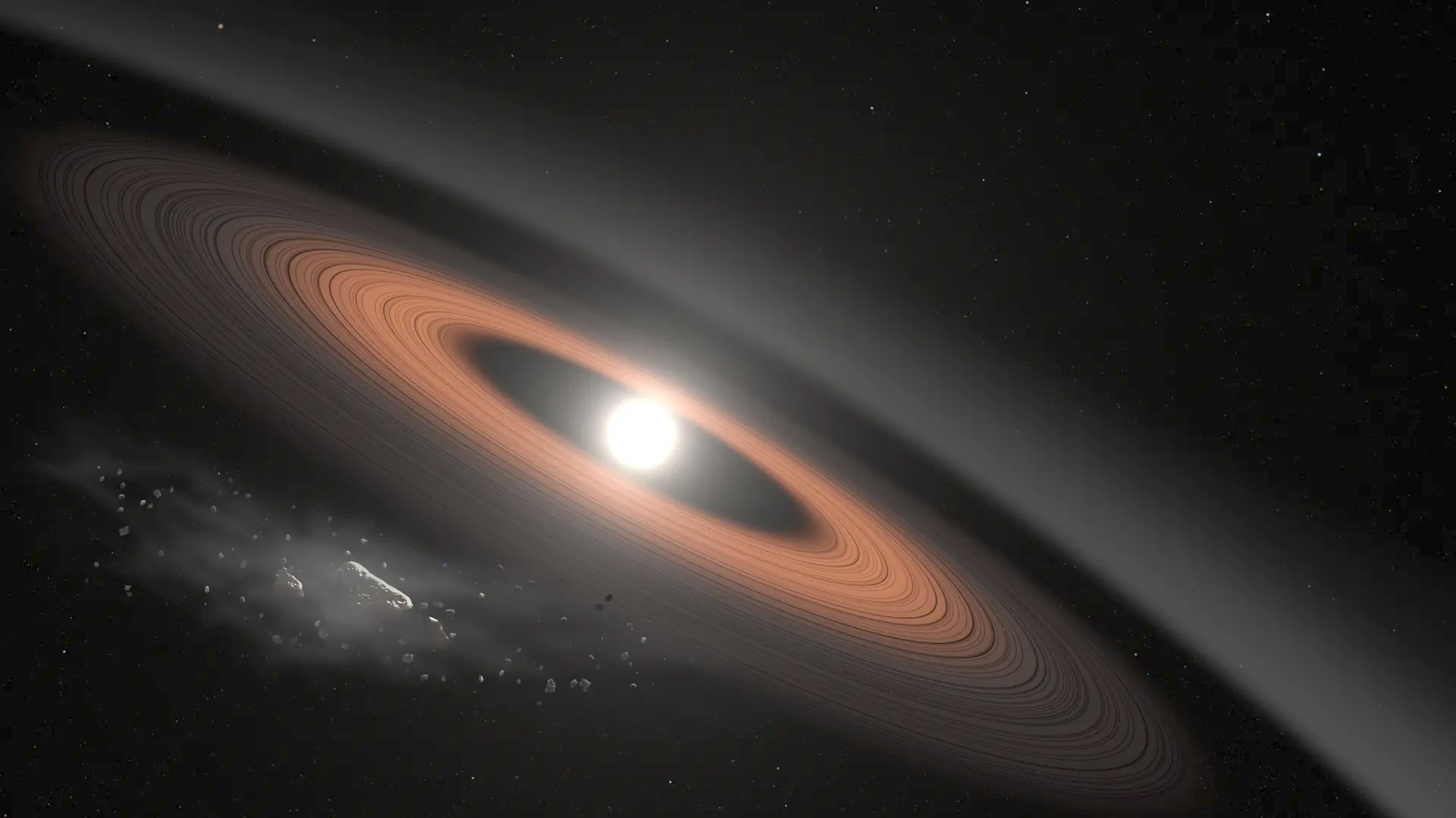 Artist's concept of a white dwarf system