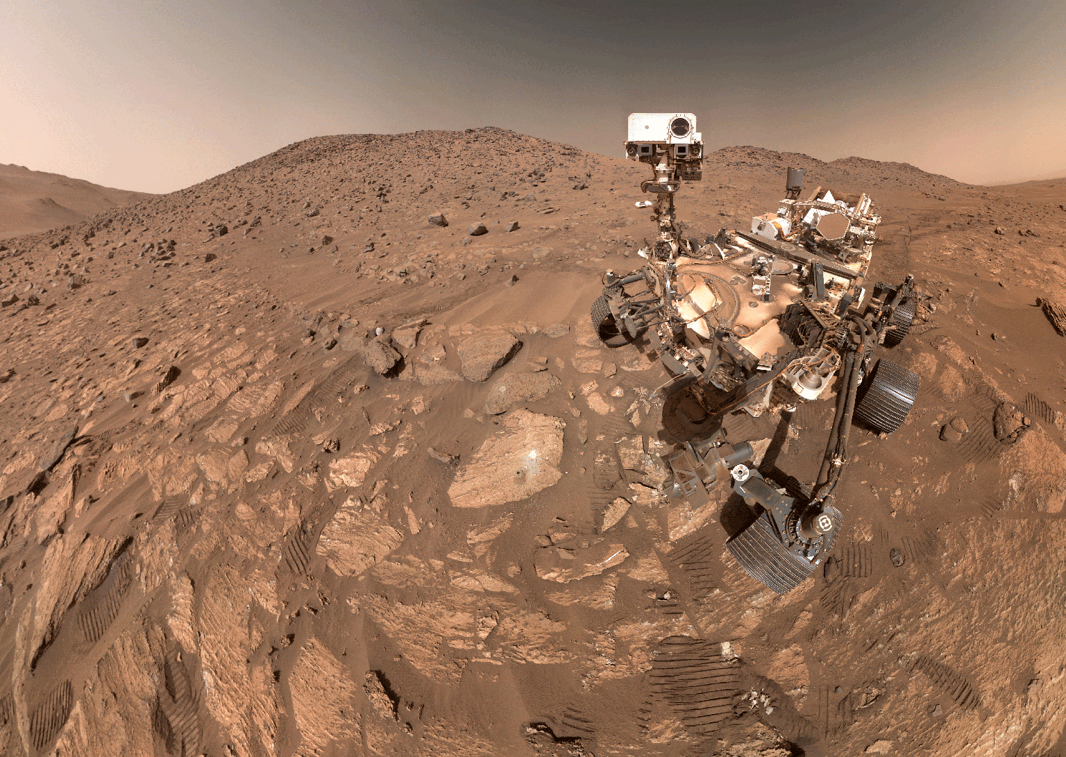 Perseverance s selfie with cheyava falls nasa science