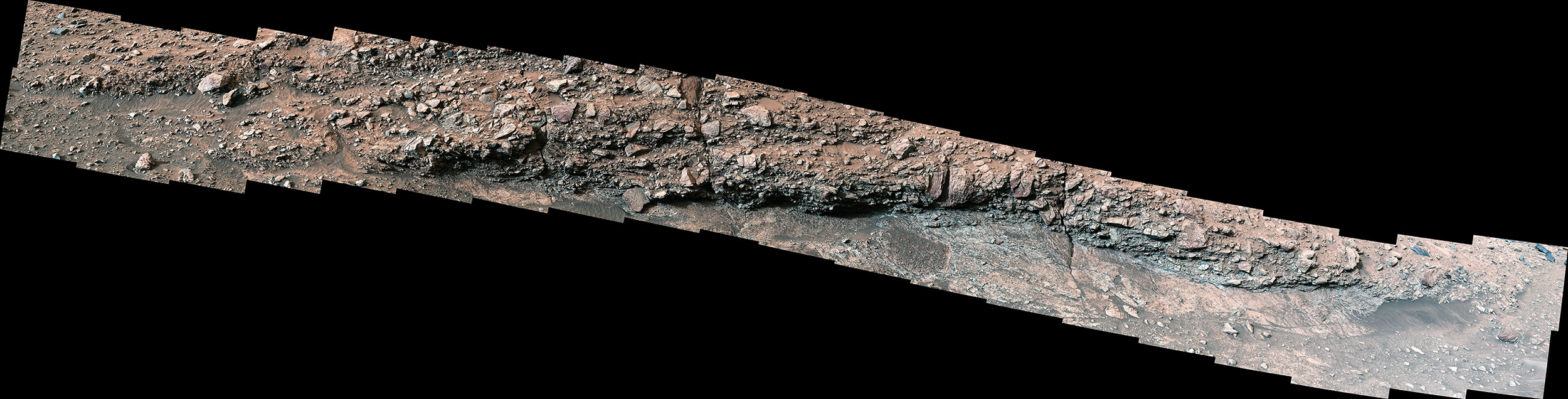 This panorama — captured by Curiosity’s Mast Camera, or Mastcam, on May 7, 2024, the 4,178th Martian day, or sol, of the mission — is made up of 40 individual images that were stitched together after being sent back to Earth. The color has been adjusted to match lighting conditions as the human eye would see them on Earth.
