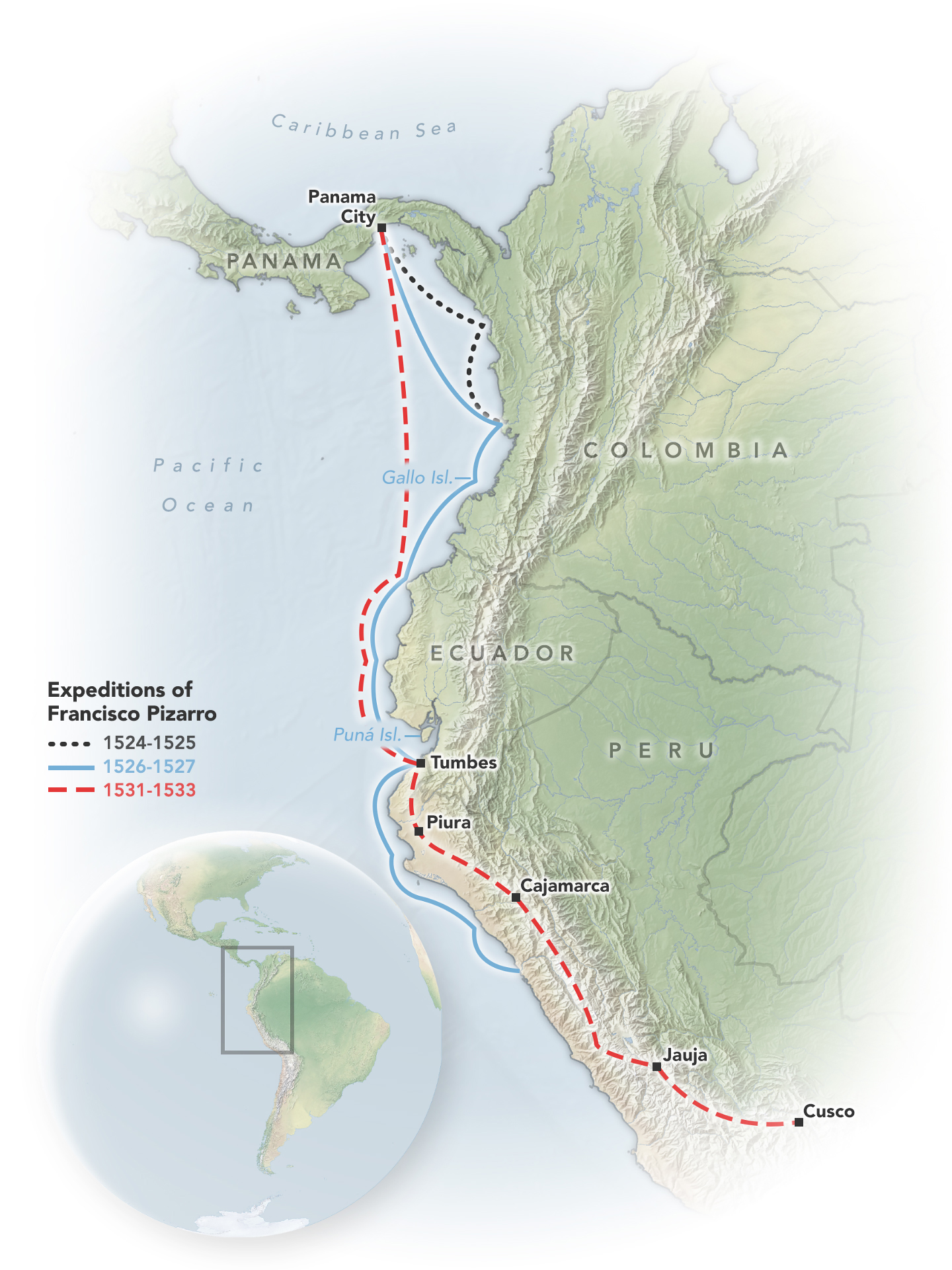 The expeditions of Francisco Pizarro provide hints that his conquest may have been aided by the winds of El Niño. The advance of Pizarro and his conquistadors was most successful during the El Niño of 1532.