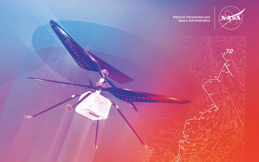 Ingenuity 72 Pathbreaking Flights (Poster) - NASA Science
