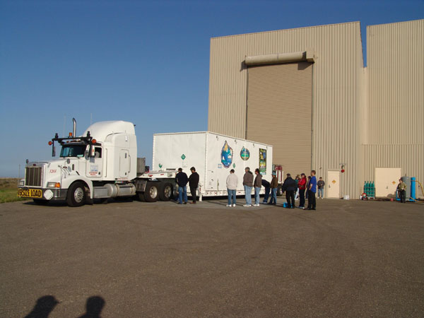 Transporting the Aura Spacecraft to launch facilities [2004]