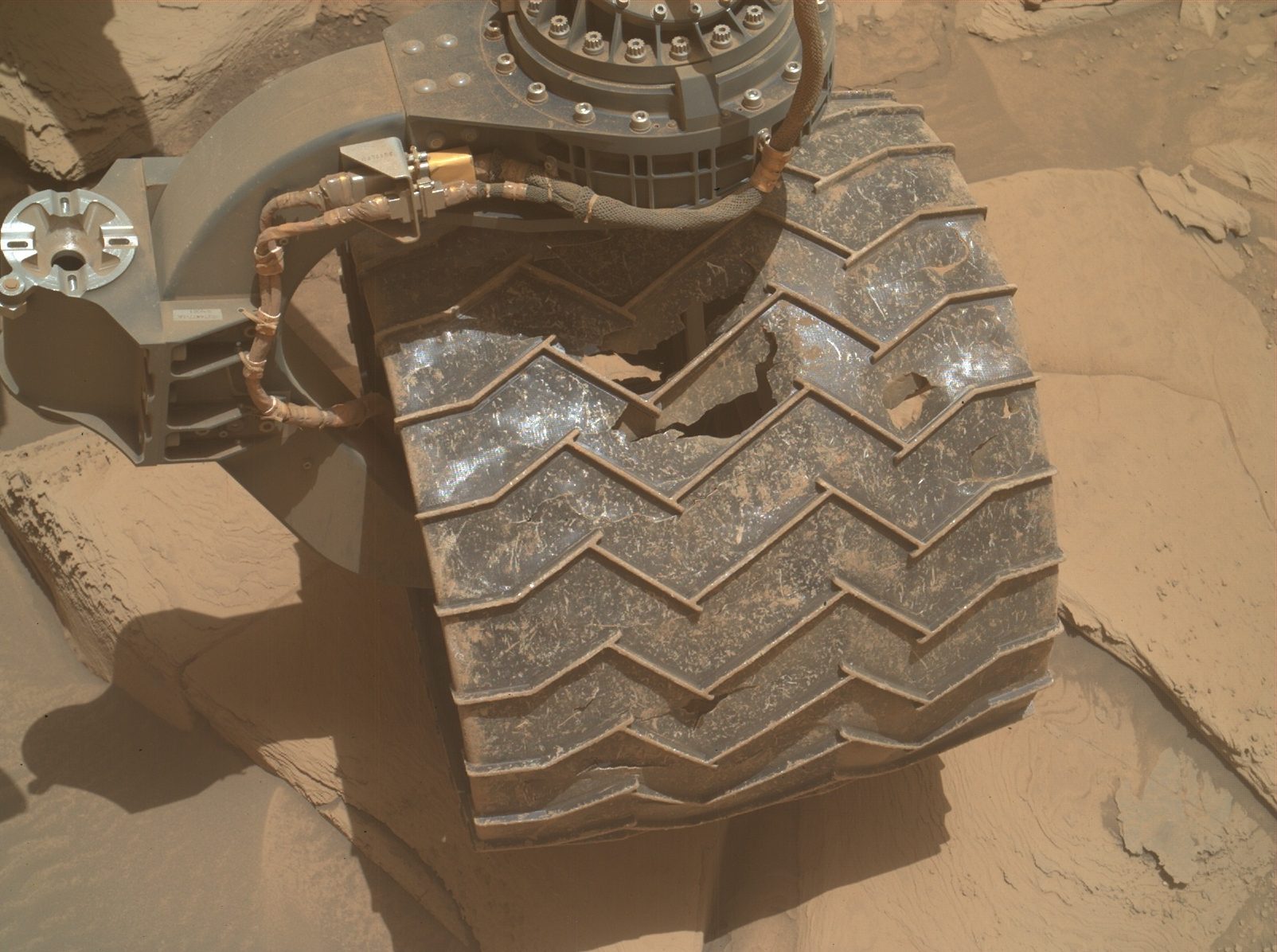 NASA's Mars rover Curiosity acquired this image using its Mars Hand Lens Imager (MAHLI), located on the turret at the end of the rover's robotic arm, on February 5, 2024, Sol 4088 of the Mars Science Laboratory Mission, at 10:40:14 UTC.