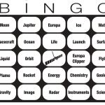 Image of a BINGO card for the Europa Clipper launch.