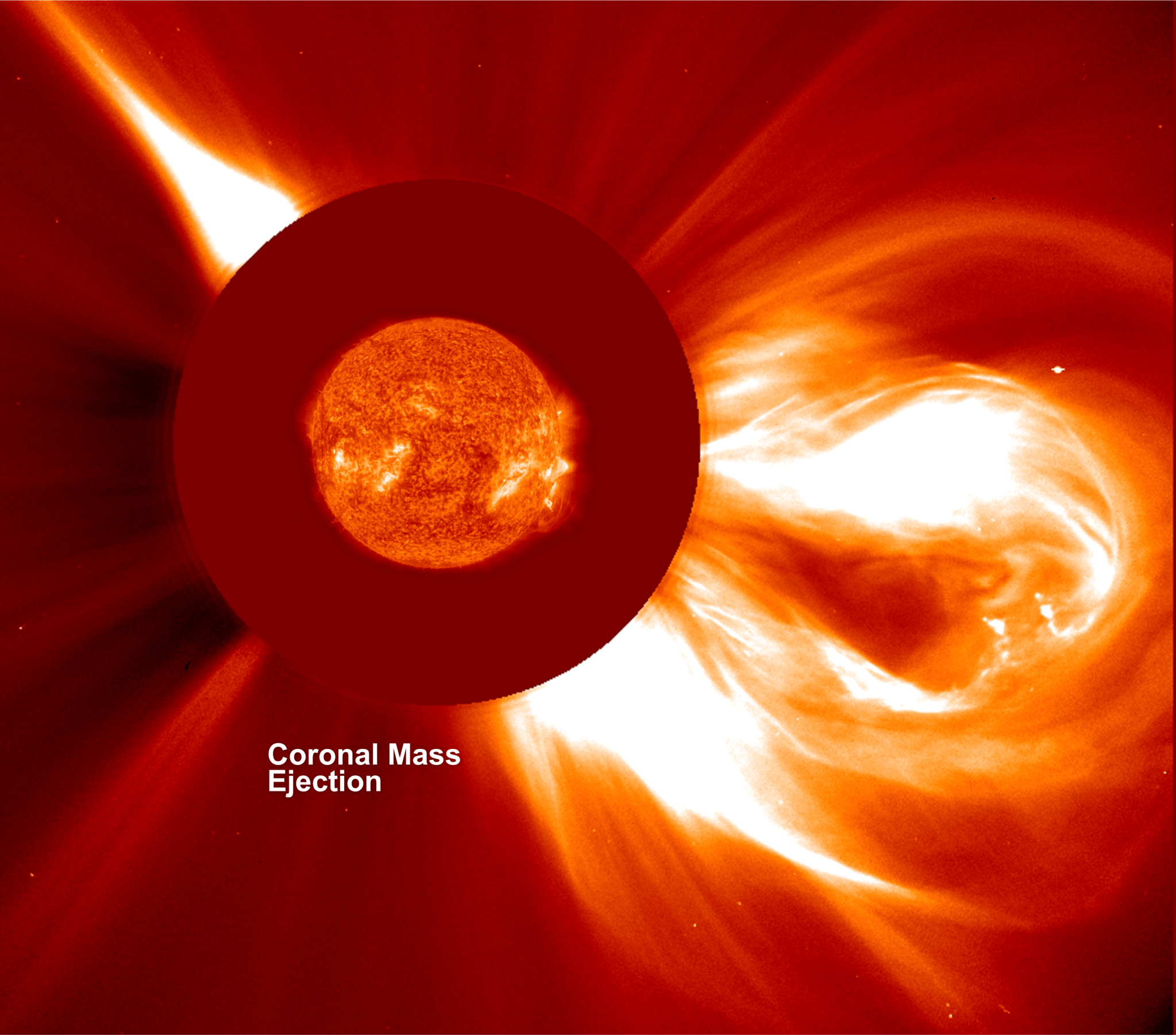 A bright looping burst of material flows off the Sun.
