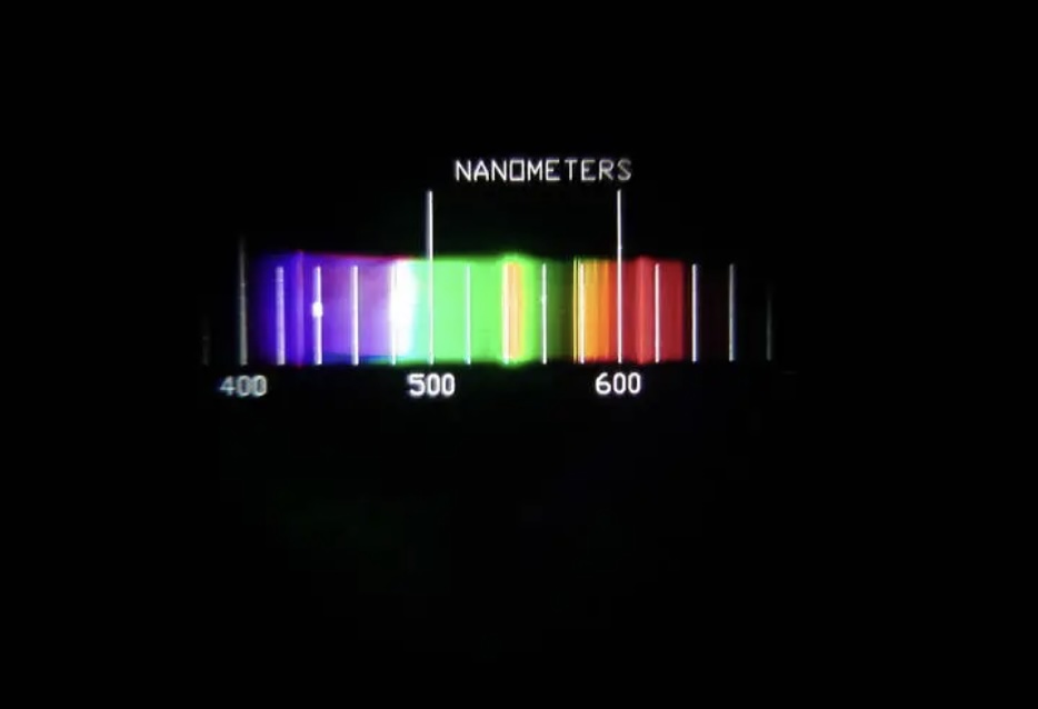 The visible spectrum (a line of rainbow)