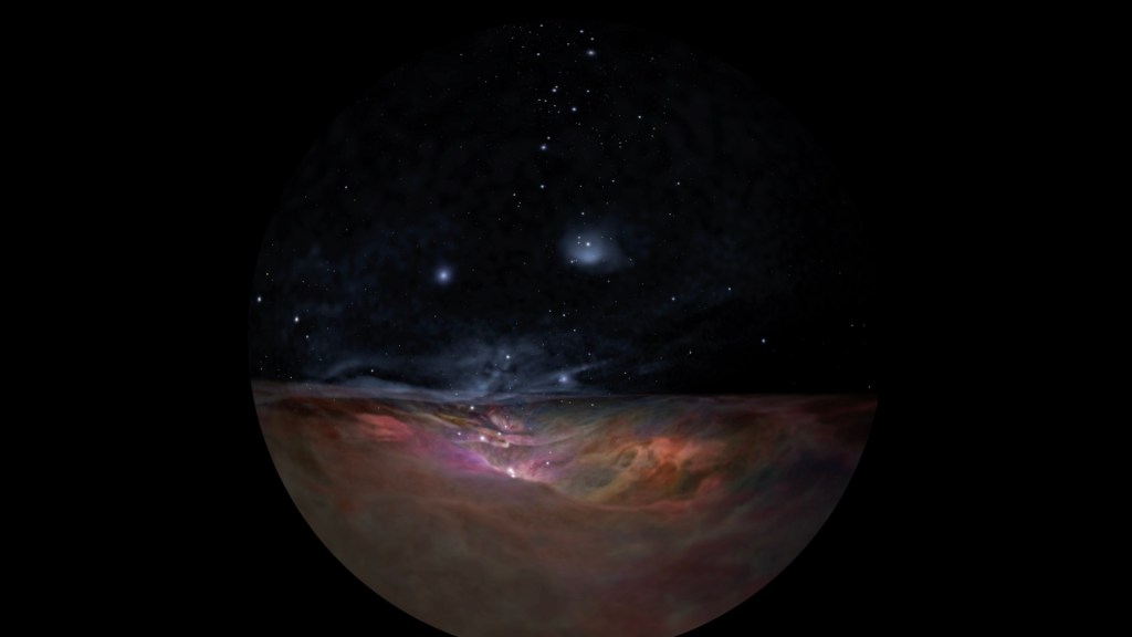 Simulated flight through the Orion Nebula. Video Thumbnail