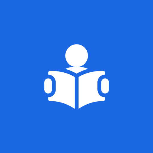 An abstract icon with someone reading Open Science success stories.