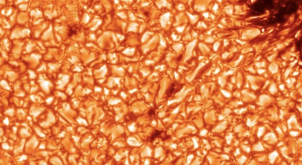 a close up of convection cells on the Sun