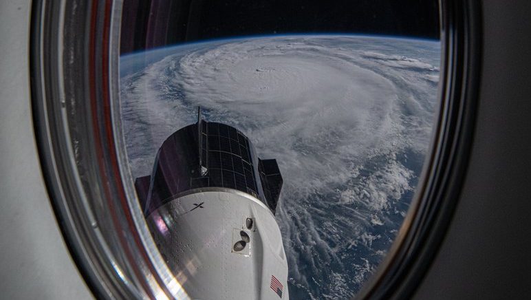 The view of Hurricane Milton from the space station.