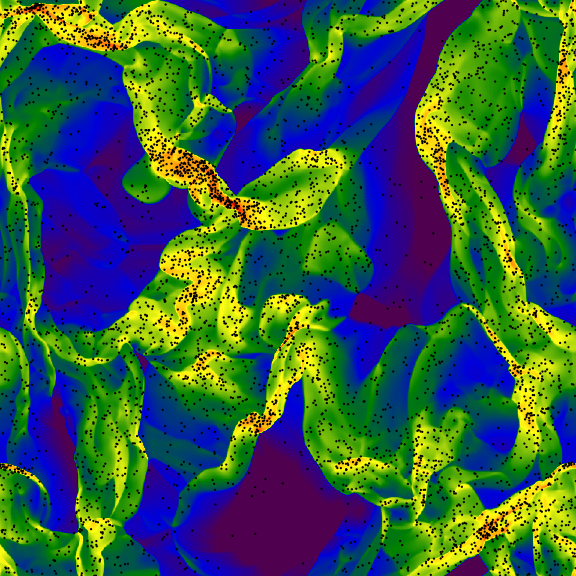 A simulation of the inside of a molecular cloud