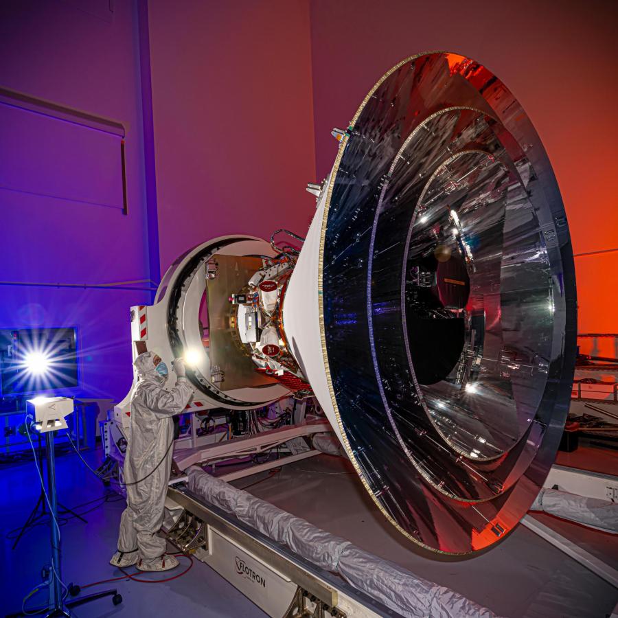Short for Spectro-Photometer for the History of the Universe, Epoch of Reionization and Ices Explorer, SPHEREx will create a map of the cosmos like no other. Using a technique called spectroscopy to image the entire sky in 102 wavelengths of infrared light, SPHEREx will gather information about the composition of and distance to millions of galaxies and stars. With this map, scientists will study what happened in the first fraction of a second after the big bang, how galaxies formed and evolved, and the origins of water in planetary systems in our galaxy.