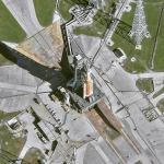Airbus image of the Artemis spacecraft prior to launch.
