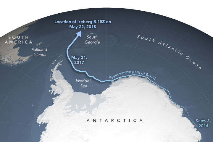 End of the Journey for Iceberg B-15Z? - NASA Science