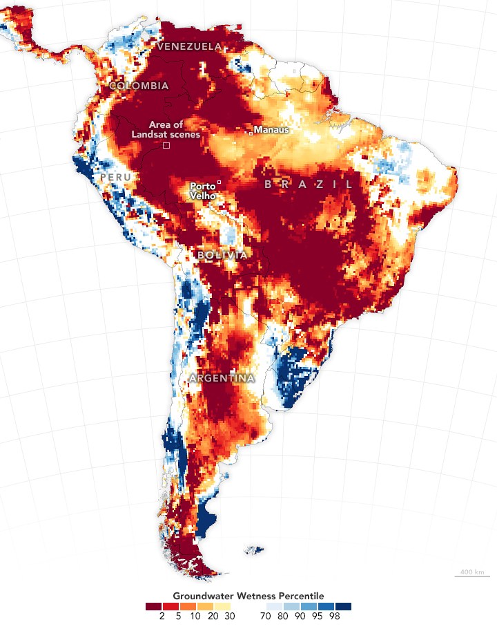 Intense, Widespread Drought Grips South America - NASA Science