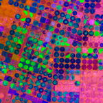 PCA composite using a hyperspectral image showing circular irrigation farms in Saudi Arabia