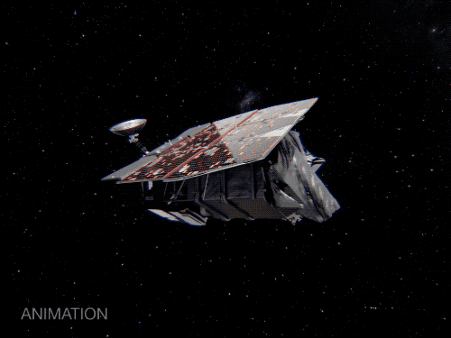 Animation of Roman's sunshade deployment