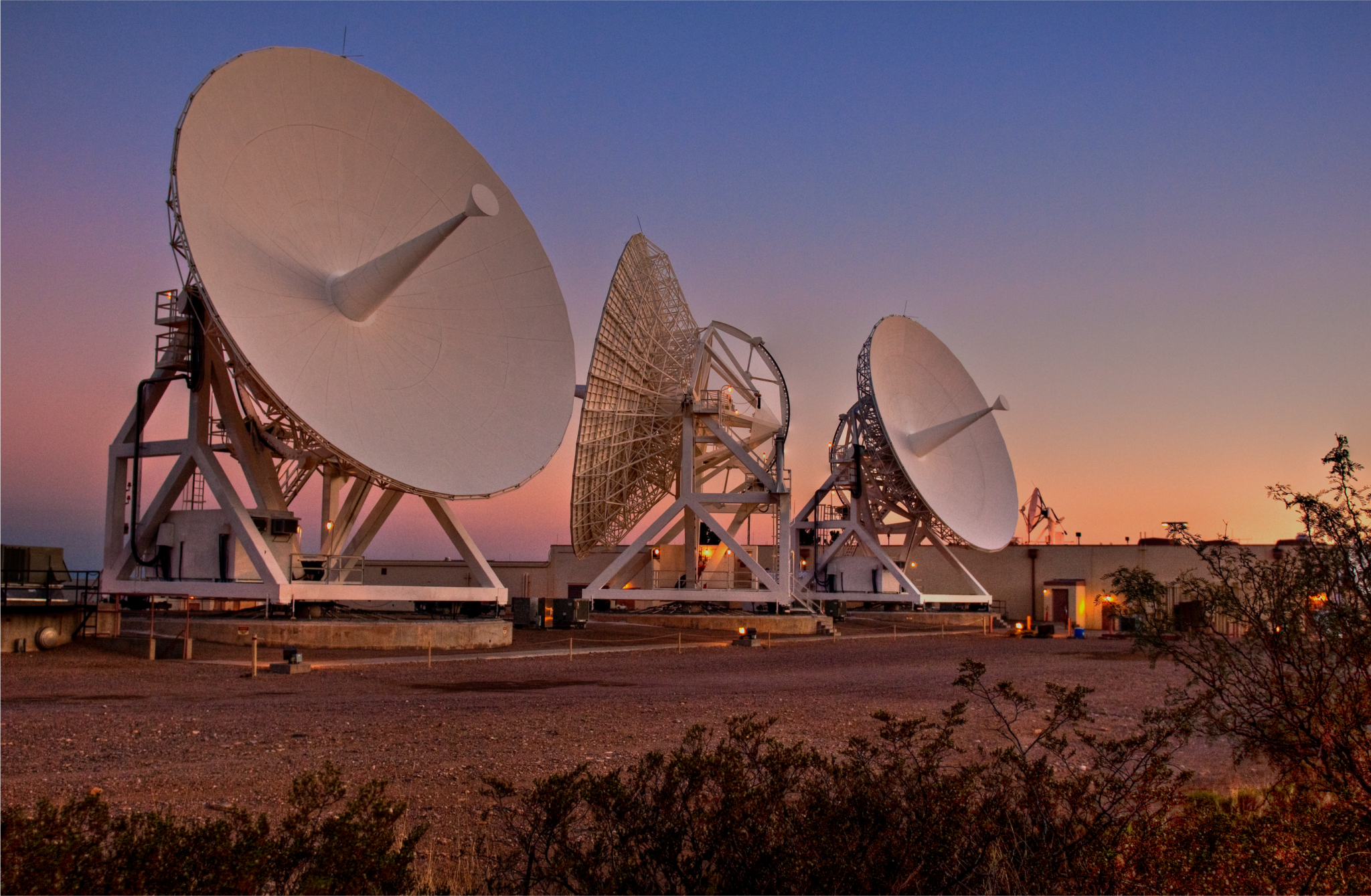 Near Space Network antennas at the White Sands ground station